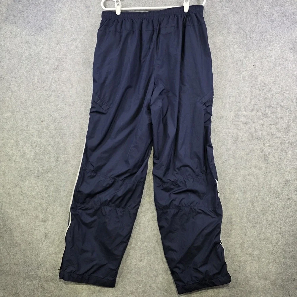 VTG Y2K Nike Pants Mens XL Blue Side Stripe Swoosh‎ Track Athletic Lined Pockets